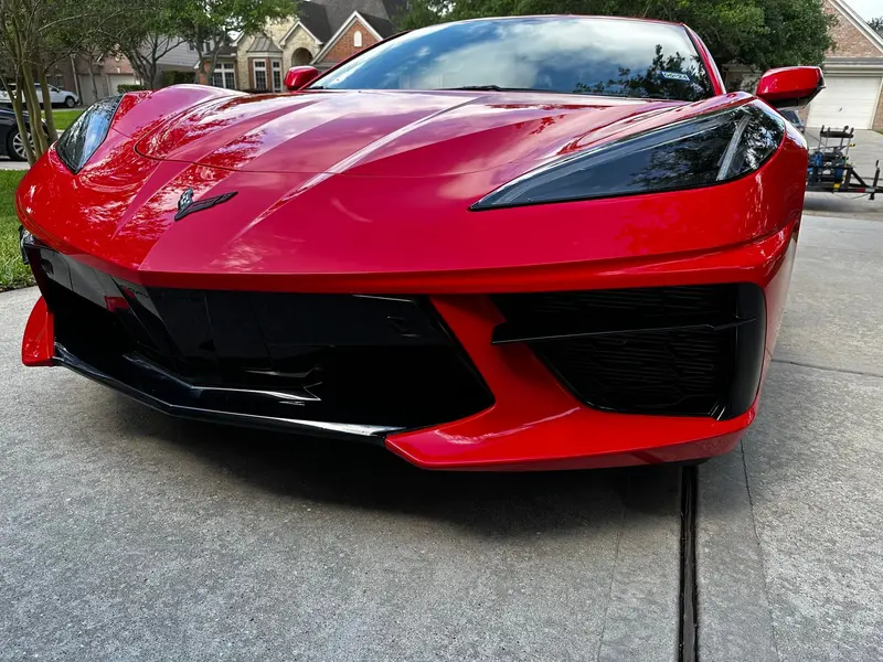Red Corvette with ceramic coating